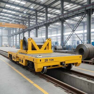 20 Ton Battery Powered Rail Transfer Cart untuk Steel Coil dan Mold Handling