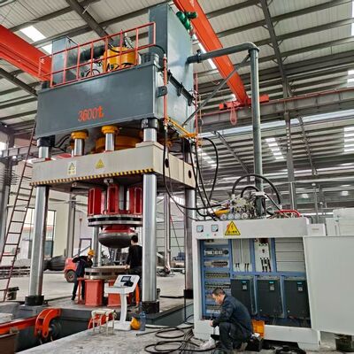 36000KN Nominal Force Hydraulic Press Machine dengan 5000x5000 Ukuran Meja untuk Tank Dish Pressing