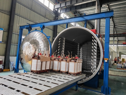 Tangki pengeringan vakum berbentuk bulat untuk transformator daya